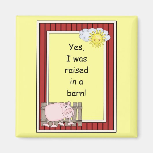Aimant Cochon rose - Farmyard Barnyard Friend - Enfants (Devant)