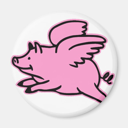 Aimant Cochon rose volant très mignon (Devant)