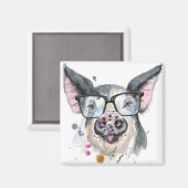 Aimant Cochon tendance (Recto/Verso)