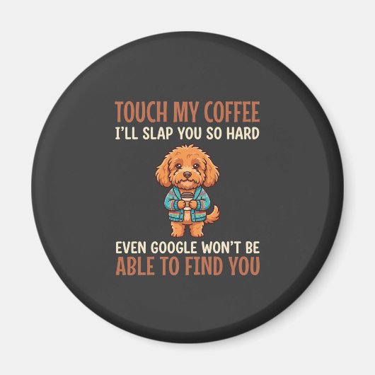 Aimant Cockapoo Amoureux de Café Drôle (Devant)