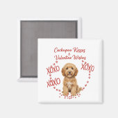 Aimant Cockapoo Baisers Vœux de la Saint-Valentin Amateur (Recto/Verso)