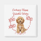 Aimant Cockapoo Baisers Vœux de la Saint-Valentin Amateur (Devant)