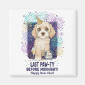 Aimant Cockapoo Last Paw-ty 2026! Happy New Year (Devant)