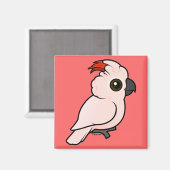 Aimant Cockatoo à crête saumon (Recto/Verso)