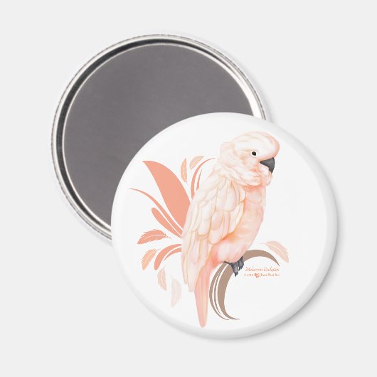 Aimant Cockatoo Moluccan (Recto/Verso)