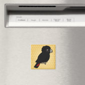 Aimant Cockatoo noir à queue rouge (In Situ (Lave-vaisselle))