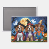 Aimant Cocker Chiens espagnols Citrouille Halloween Funny (Recto/Verso)