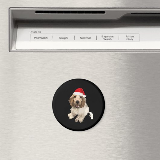 Aimant Cocker de Noël Spaniel (blanc) Essential T-Shirt (In Situ (Lave-vaisselle))