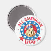 Aimant Cocker patriotique (Recto/Verso)