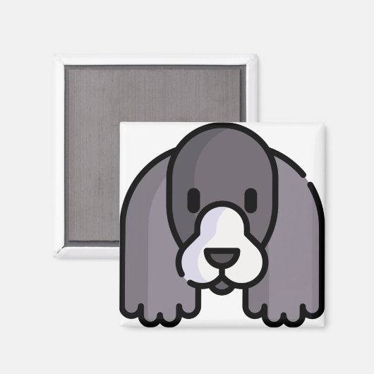 Aimant Cocker Spaniel (Recto/Verso)
