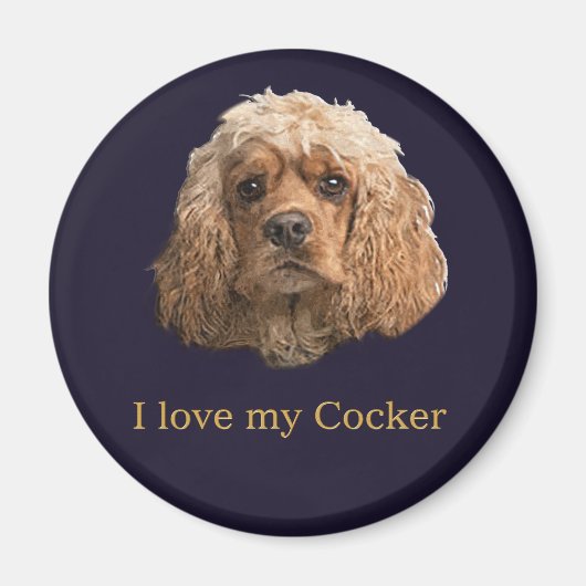 Aimant Cocker spaniel (Devant)
