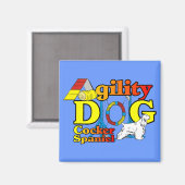 Aimant Cocker Spaniel Agility Cadeaux (Recto/Verso)