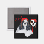 Aimant Cocker Spaniel américain Pirate (Recto/Verso)