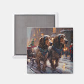 Aimant Cocker Spaniel anglais période de Noël festive (Recto/Verso)