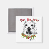 Aimant Cocker Spaniel Bah Humbug (Recto/Verso)