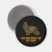 Aimant Cocker Spaniel Chien Silhouette Fun Halloween (Recto/Verso)