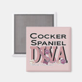 Aimant Cocker Spaniel DIVA (Recto/Verso)