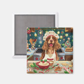 Aimant Cocker Spaniel Gîtes : Noël Festif (Recto/Verso)