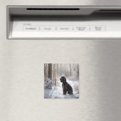 Aimant Cocker Spaniel Laisser Neige Noël (In Situ (Lave-vaisselle))