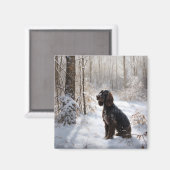 Aimant Cocker Spaniel Laissez tomber la neige Noël (Recto/Verso)