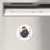 Aimant Cocker Spaniel (noir) Père Noël Paws (In Situ (Lave-vaisselle))