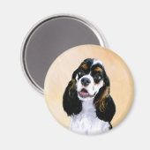 Aimant Cocker Spaniel (Parti) Peinture - Art Chien origin (Recto/Verso)