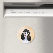 Aimant Cocker Spaniel (Parti) Peinture - Art Chien origin (In Situ (Lave-vaisselle))