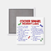 Aimant COCKER SPANIEL Propriété Lois 2 (Recto/Verso)