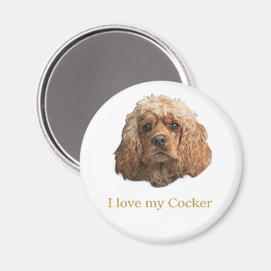 Aimant cocker Spaniels (Recto/Verso)