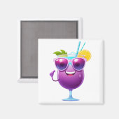 Aimant Cocktail amusant Vacances joyeuses Cool de boisson (Recto/Verso)