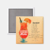 Aimant Cocktail Bahama Mama (Recto/Verso)