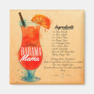 Aimant Cocktail Bahama Mama