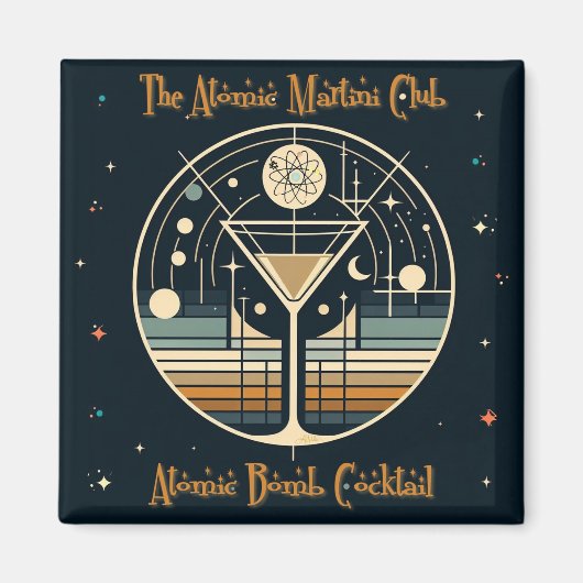 Aimant Cocktail bombe atomique du Martini Club (Devant)
