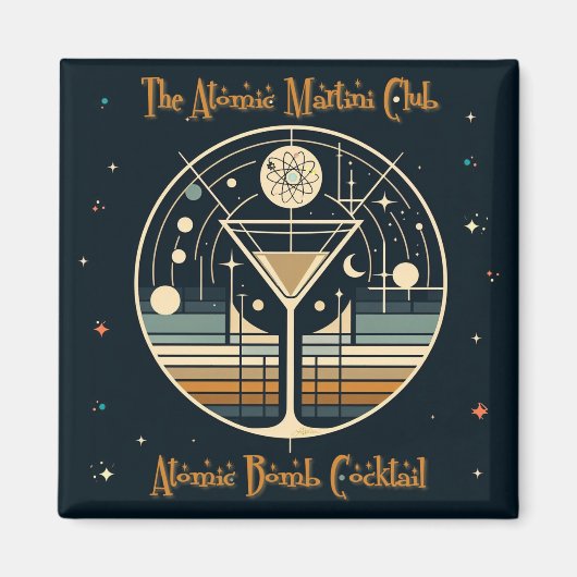 Aimant Cocktail bombe atomique du Martini Club (Devant)