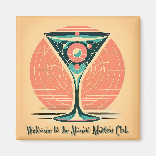 Aimant Cocktail du Quantum Entanglement Atomic Martini Cl (Devant)