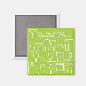 Aimant Cocktail Lime green (Recto/Verso)