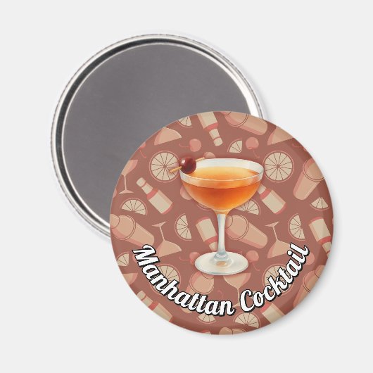 Aimant Cocktail Manhattan (Recto/Verso)