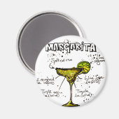 Aimant Cocktail Recette Margarita (Recto/Verso)