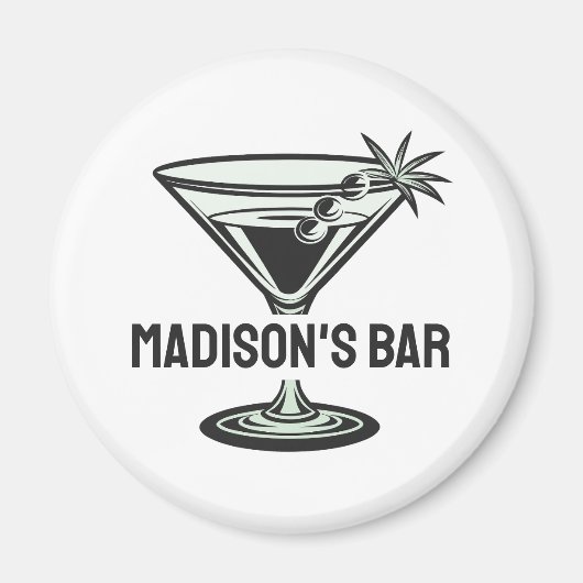 Aimant Cocktail texte personnalisé (Devant)