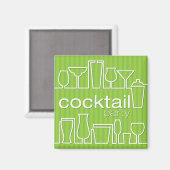 Aimant Cocktail vert (Recto/Verso)