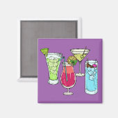 Aimant Cocktails d'été (Recto/Verso)