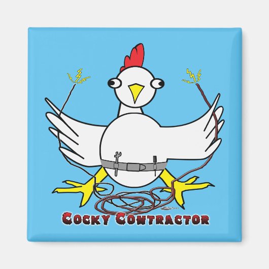 Aimant Cocky contractor (Devant)