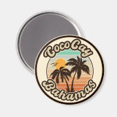 Aimant Coco Cay Bahamas Retro Sunset Souvenirs 60s (Recto/Verso)