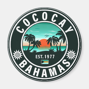 Aimant Coco Cay Island Bahamas Souvenirs Vintages 80s