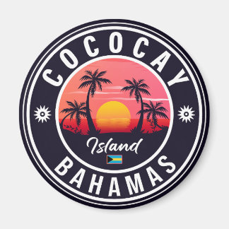 Aimant Coco Cay Island Bahamas Souvenirs Vintages 80s