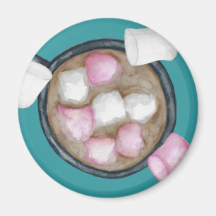 Aimant Cocoa marshmallows chocolat chaud bonbons hiver