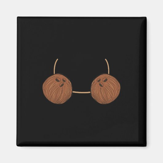 Aimant Coconut Bra Costume Cute Easy Food Halloween Cadea (Devant)