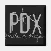 Aimant Code aéroport PDX Portland (Devant)