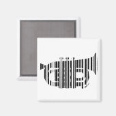 Aimant CODE BARRE DE TRUMPET Musique Code barre Motif Des (Recto/Verso)