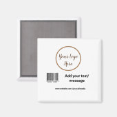 Aimant code barre personnalisé simple ajouter votre site  (Recto/Verso)